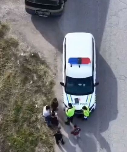 Dronlu denetimden kaçan minibüs sürücüsüne 28 bin lira ceza