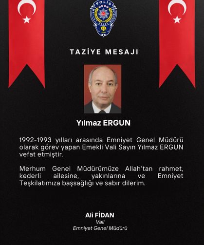Eski Emniyet Genel Müdürü Yılmaz Ergun Hayatını Kaybetti