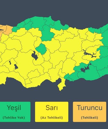 İçişleri Bakanlığından Sağanak ve Fırtına Uyarısı