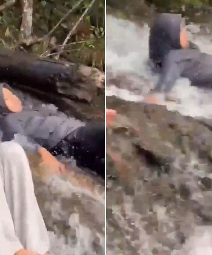 Şelalede Korkunç Olay! Genç Kadın Akıntıya Kapılarak Kayalıklara Düştü