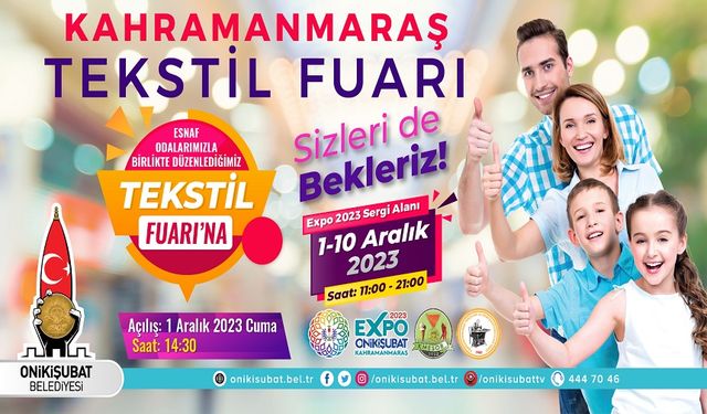 Kahramanmaraş Tekstil Fuarı, EXPO 2023’de kapılarını açıyor