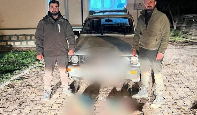 Kahramanmaraş’ta kaçak avcılar yakalandı, otomobile el konuldu