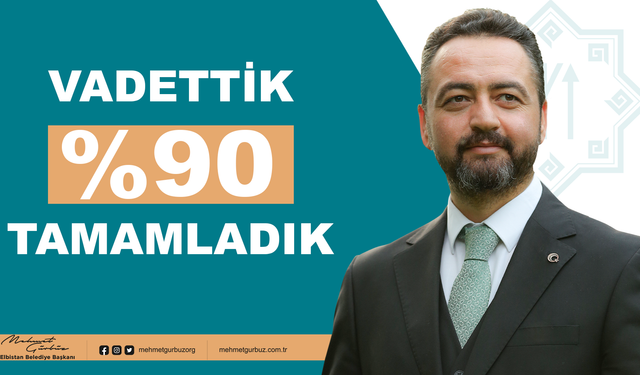 Elbistan Başkanı Mehmet Gürbüz  ''Projelerimizin Yüzde 90 Tamamlandı''!