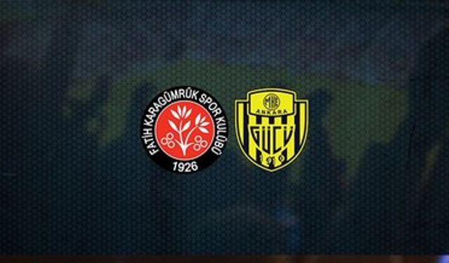 Ankaragücü Karagümrük maçı ne zaman, hangi kanalda, saat kaçta?