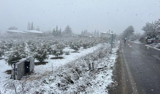 Kahramanmaraş’ta yoldan çıkan otomobil takla attı: 1 yaralı 