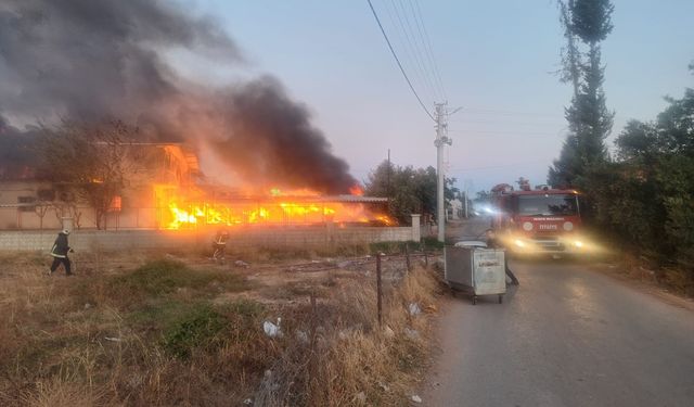 Antalya'da koli karton fabrikasında korkutan yangın