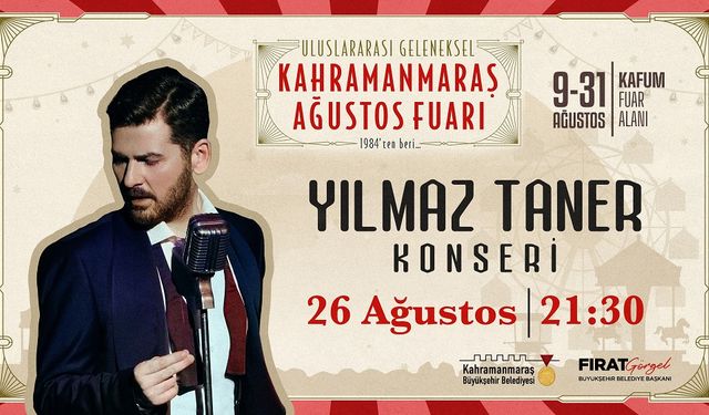 Pop Müzik Sanatçısı Yılmaz Taner, Ağustos Fuarı’nda!