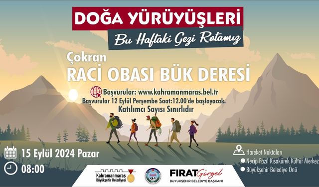 Kahramanmaraş'ta Doğa Severler Çokran'da Buluşuyor!