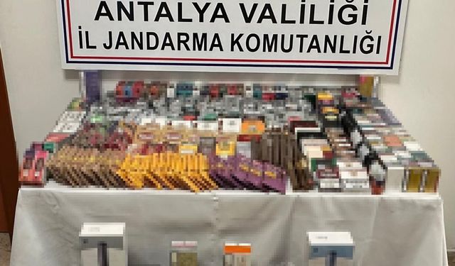 Manavgat’ta kaçak tütün ve sigara operasyonu