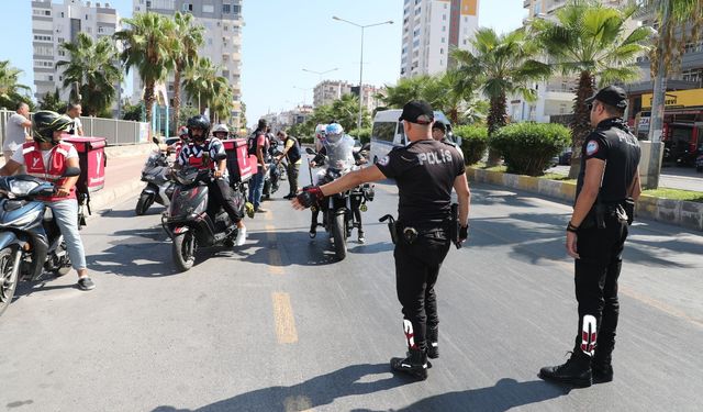 Motosiklet sürücülerine şok uygulama