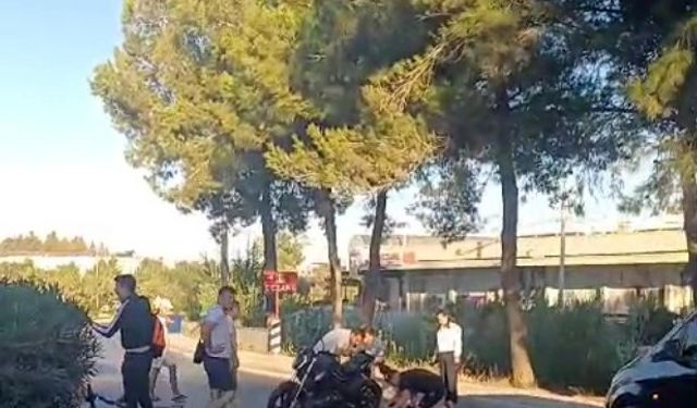 Scooter ile motosiklet çarpıştı, sürücüler yaralandı