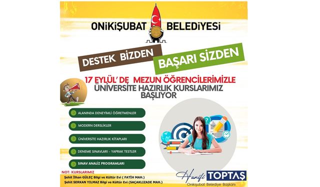 Onikişubat Belediyesi'nden Üniversite Adaylarına Büyük Destek