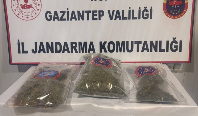 1 kilo esrar ele geçirildi