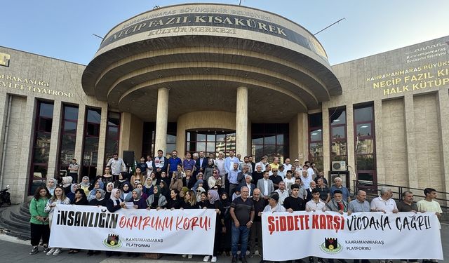 Kahramanmaraş'ta İsrail'in Filistin'e yönelik saldırıları protesto edildi