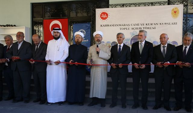 Diyanet İşleri Başkanı Erbaş, Kahramanmaraş'ta cami ve Kur'an kursları açılışı Yaptı