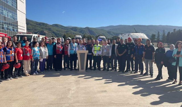 Devlet Hastanesi'nde deprem tatbikatı