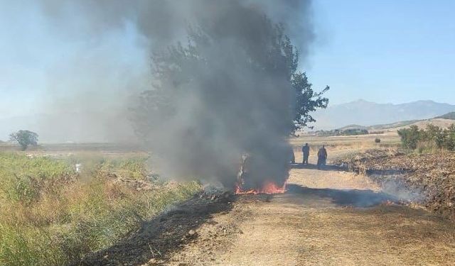 Kahramanmaraş'ta Korkutan Anlar: Otomobil Alev Alev