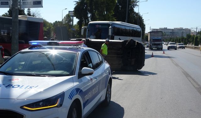 Takla atan araçtan burnu bile kanamadan çıktı