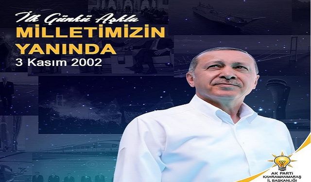 Kahramanmaraş'tan AK Parti'nin 22. Yılında Kutlama Mesajı