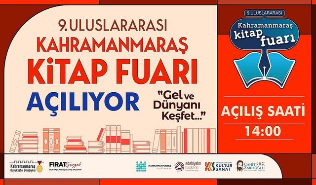 Kahramanmaraş'ta Edebiyat Şöleni Başlıyor: 9. Uluslararası Kitap Fuarı