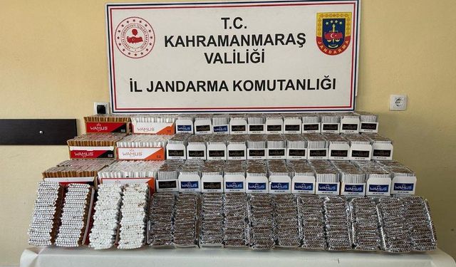 Kahramanmaraş’ta 100 bin adet makaron ele geçirildi