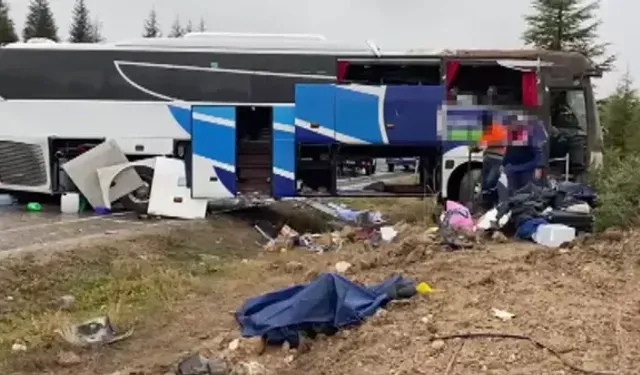 Yolcu otobüsü devrildi! Ölü ve yaralılar var