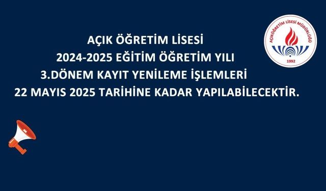 AÖL öğrencileri dikkat! Kayıt yenileme için geri sayım başladı