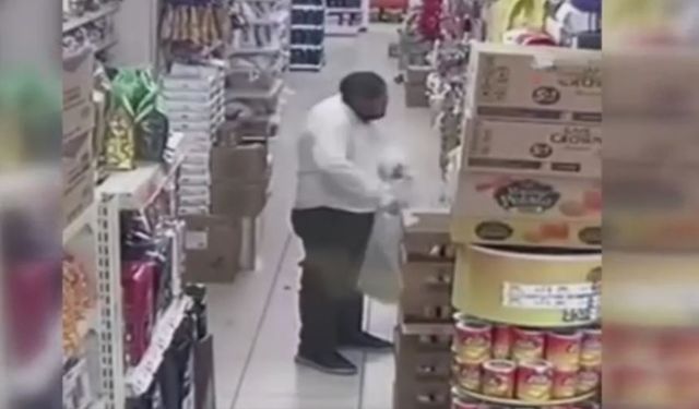 Başakşehir’de müşteri kılığında markete girdi, 4 koli kahve çaldı: O anlar kamerada