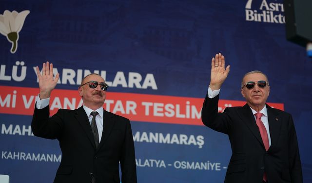Cumhurbaşkanı Erdoğan ve Azerbaycan Cumhurbaşkanı Aliyev, Kahramanmaraş'ta