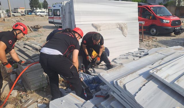 Kahramanmaraş’ta Mermer Bloklar Devrildi: 2 İşçi Yaralandı