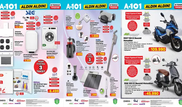 A101 31 Temmuz Fırsatları Duyuruldu: Buzdolabı, Termosifon ve Dahası Geliyor!