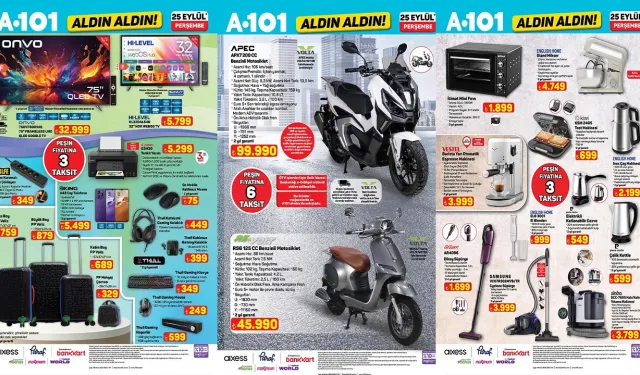 25 Eylül 2025 A101 Kataloğu Yayınlandı: Barista Espresso Makinesi ve Oyuncaklar Raflarda