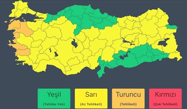 52 İle “Sarı”, 4 İle “Turuncu” Uyarı! İçişleri Bakanlığı’ndan Fırtına Alarmı
