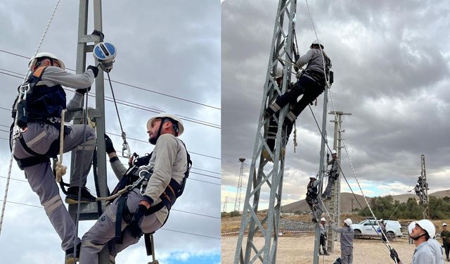 AKEDAŞ’tan saha çalışanlarına yüksekte güvenli çalışma eğitimi