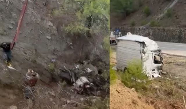 Kahramanmaraş’ta bir TIR dereye devrildi