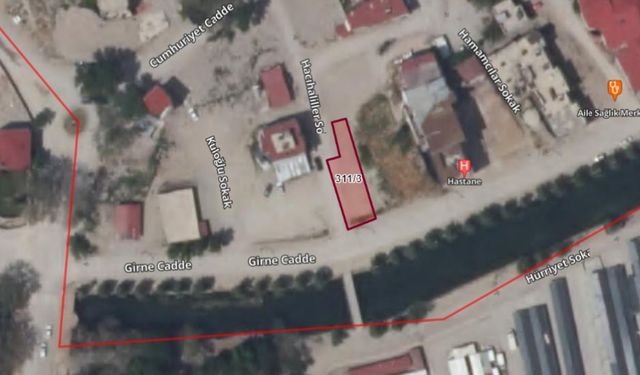 Elbistan’da ticari + konut imarlı 272 metrekare arsa icradan satışta