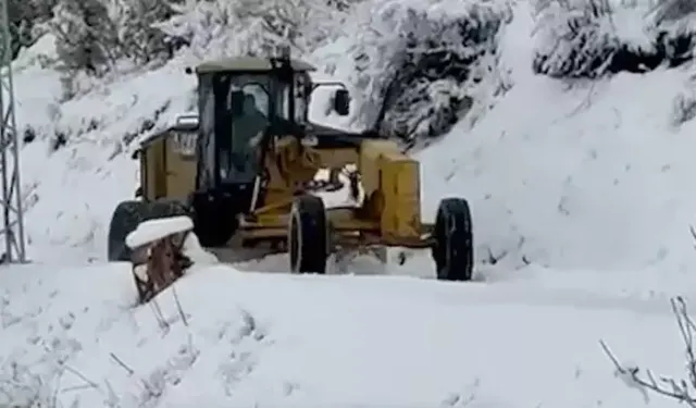 Erzincan'da 12 köy yolu, kardan kapandı