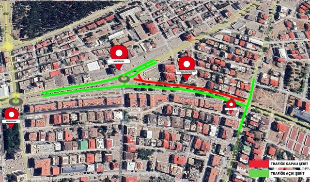 Kahramanmaraş Cumhuriyet Bulvarı’nda araç trafiği 11 gün süreyle kapalı olacak