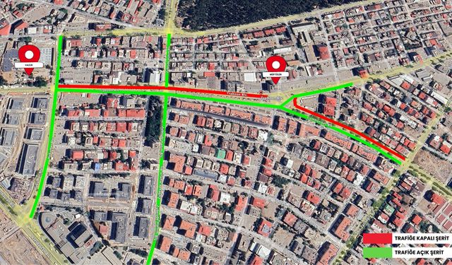 Kahramanmaraş Trabzon bulvarı’nda 7 Ocak 2026’ya kadar bu şerit trafiğe kapalı olacak!