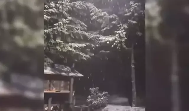 Kocaeli Kartepe’ye mevsimin ilk karı yağdı