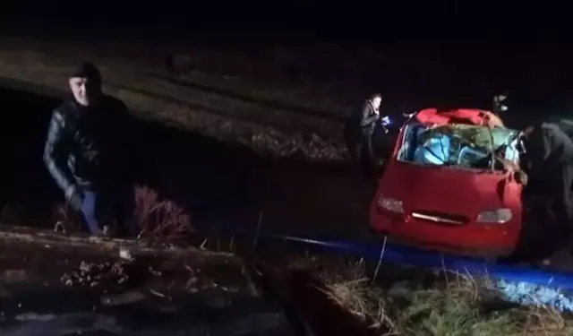 Beypazarı'nda otomobil şarampole uçtu: 3 yaralı