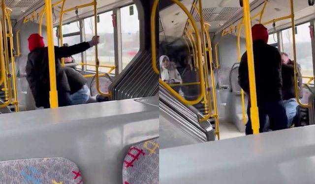 Otobüsün içinde tekme tokat böyle darp etti..."Komutanıma bıçak çekmişti"