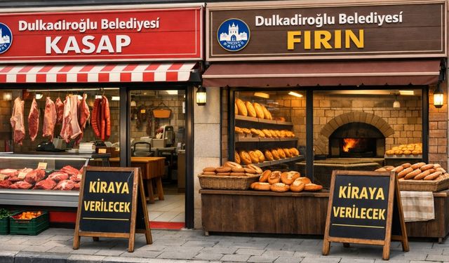 Dulkadiroğlu Belediyesi'ne ait kasap ve fırın 3 yıllığına kiraya verilecek