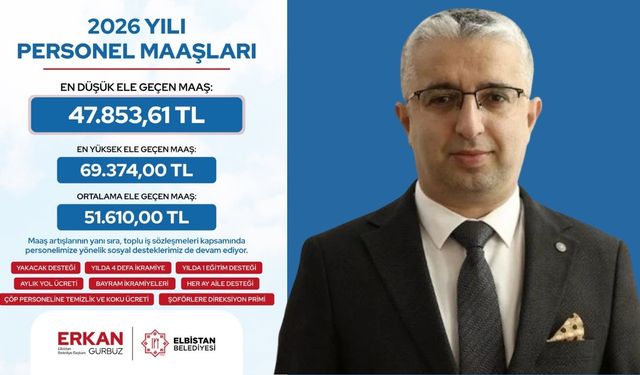 Elbistan Belediyesi’nde 2026 personel maaşları belli oldu