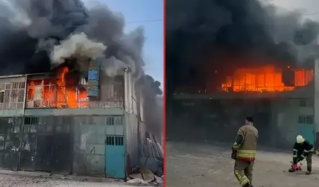 Hatay'da mobilya atölyesinde yangın