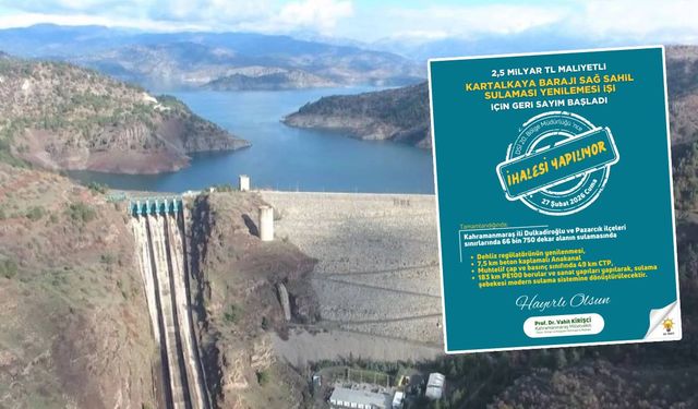 Kahramanmaraş'a 2,5 milyar TL’lik dev yatırım