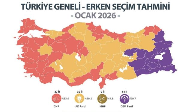Kahramanmaraş’ta erken seçim tahmini! AK Parti birinci, CHP takipte
