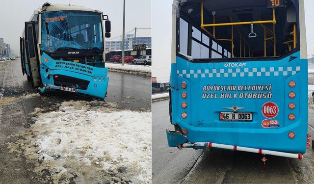 Kahramanmaraş’ta halk otobüsü kazaya karıştı