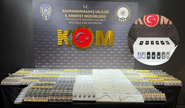 Kahramanmaraş’ta kaçak sigara ve telefon operasyonu: 10 gözaltı