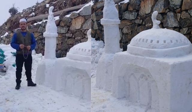 Kahramanmaraş’ta Vatandaş Köyüne Kardan Cami Yaptı